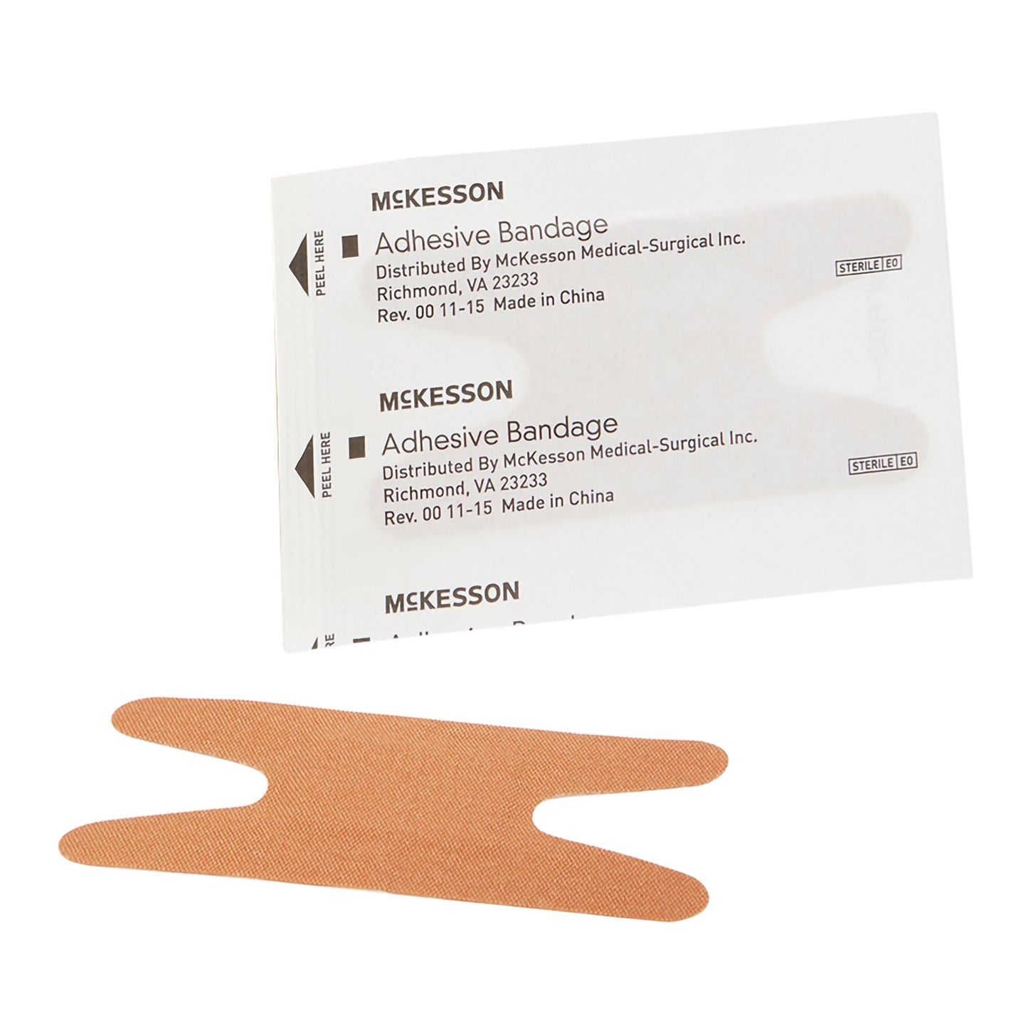 McKesson Knuckle Tan Adhesive Strip, 1-1/2 x 3 Inch