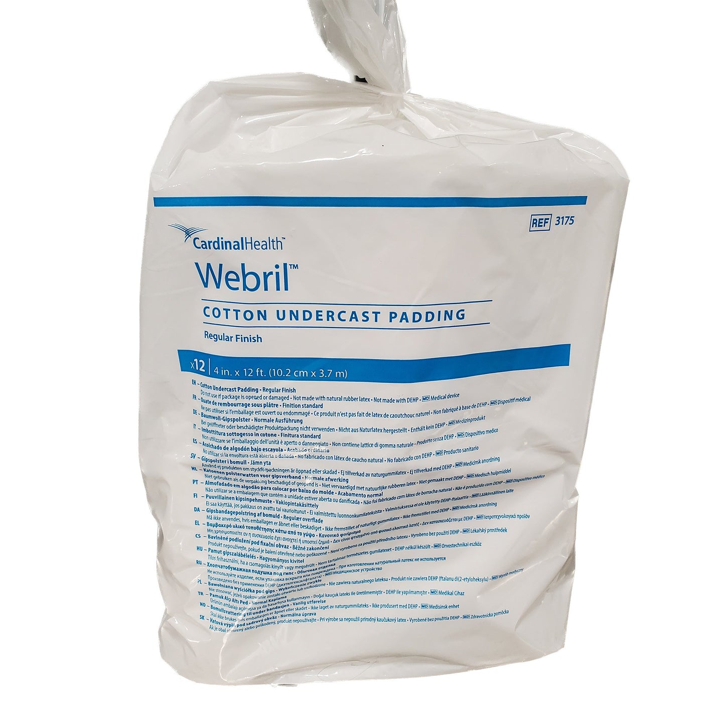 Webril™ Undercast Cotton Cast Padding, 4 Inch x 4 Yard