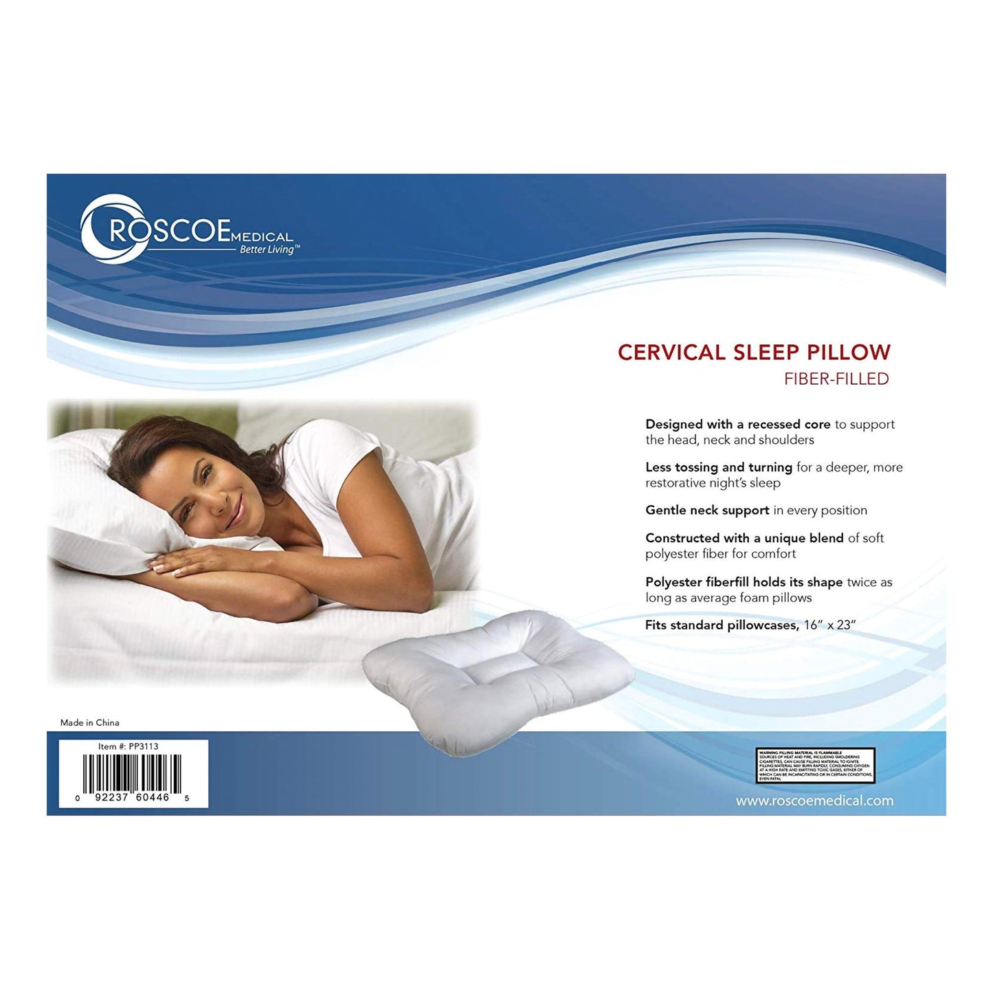 Roscoe Medical Cervical Indentation Pillow