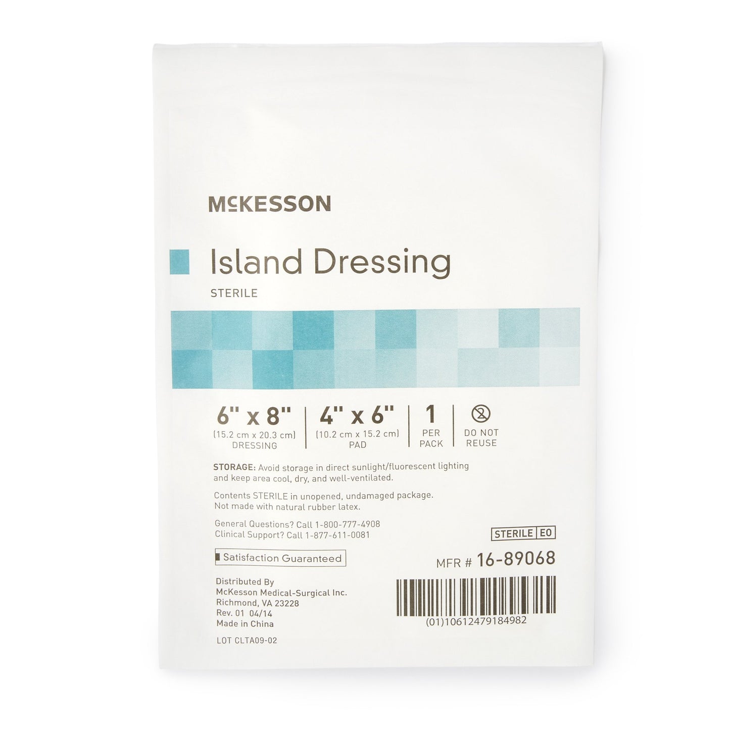 McKesson White Adhesive Dressing, 6 x 8 Inch