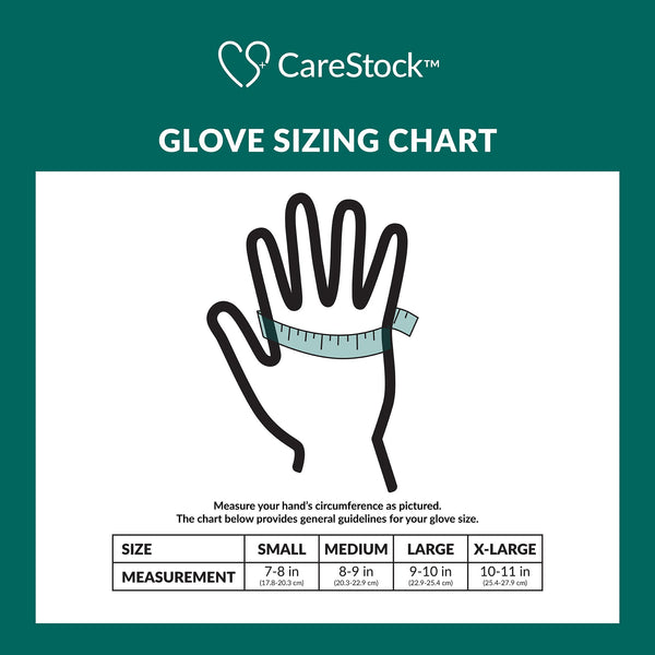 CareStock™ Vinyl Exam Glove, Large, Ivory