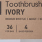 McKesson Toothbrush, Ivory, Medium, 1-1/16" x 3/8" Head, 1/2" x 5-7/8" Handle