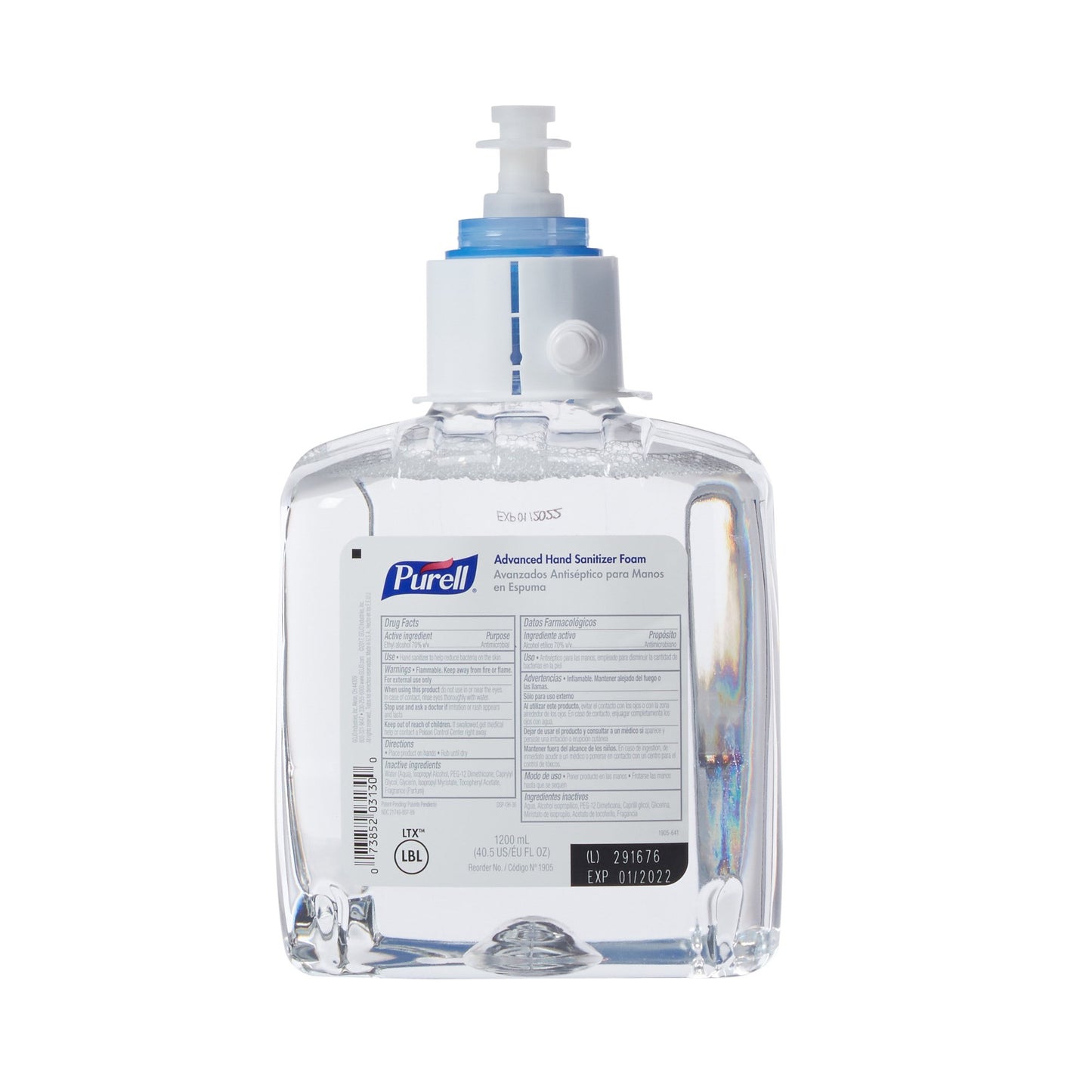 Purell Advanced Hand Sanitizer Foam, 70% Ethyl Alcohol, 1,200 mL Refill Bottle