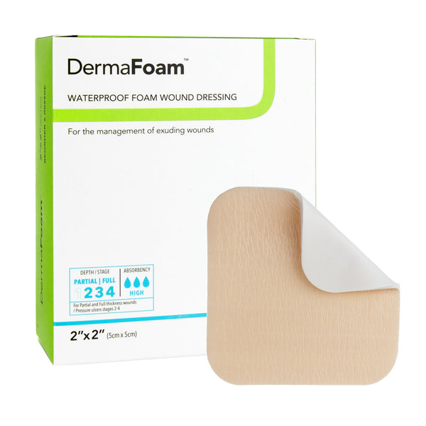DermaFoam® Nonadhesive without Border Foam Dressing, 2 x 2 Inch