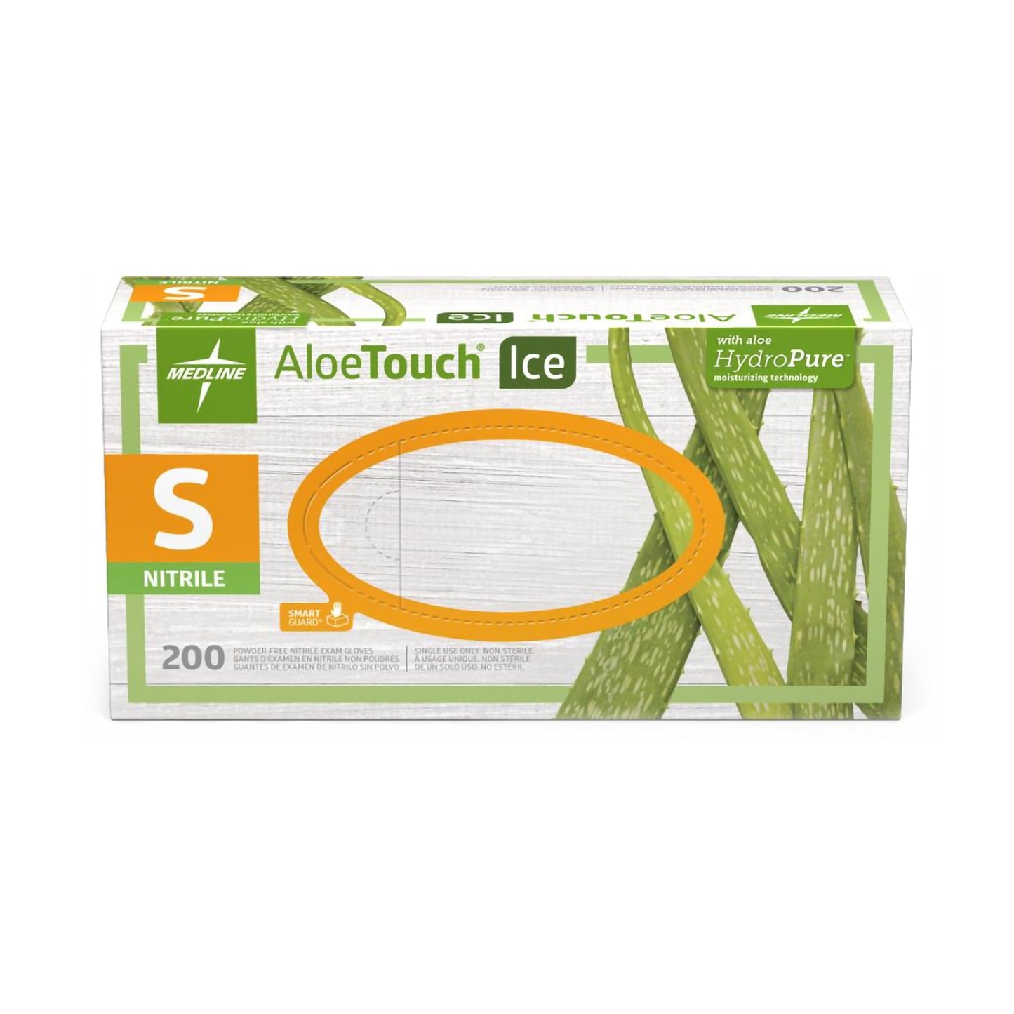 Aloetouch® Ice™ Nitrile Exam Glove, Small, Green