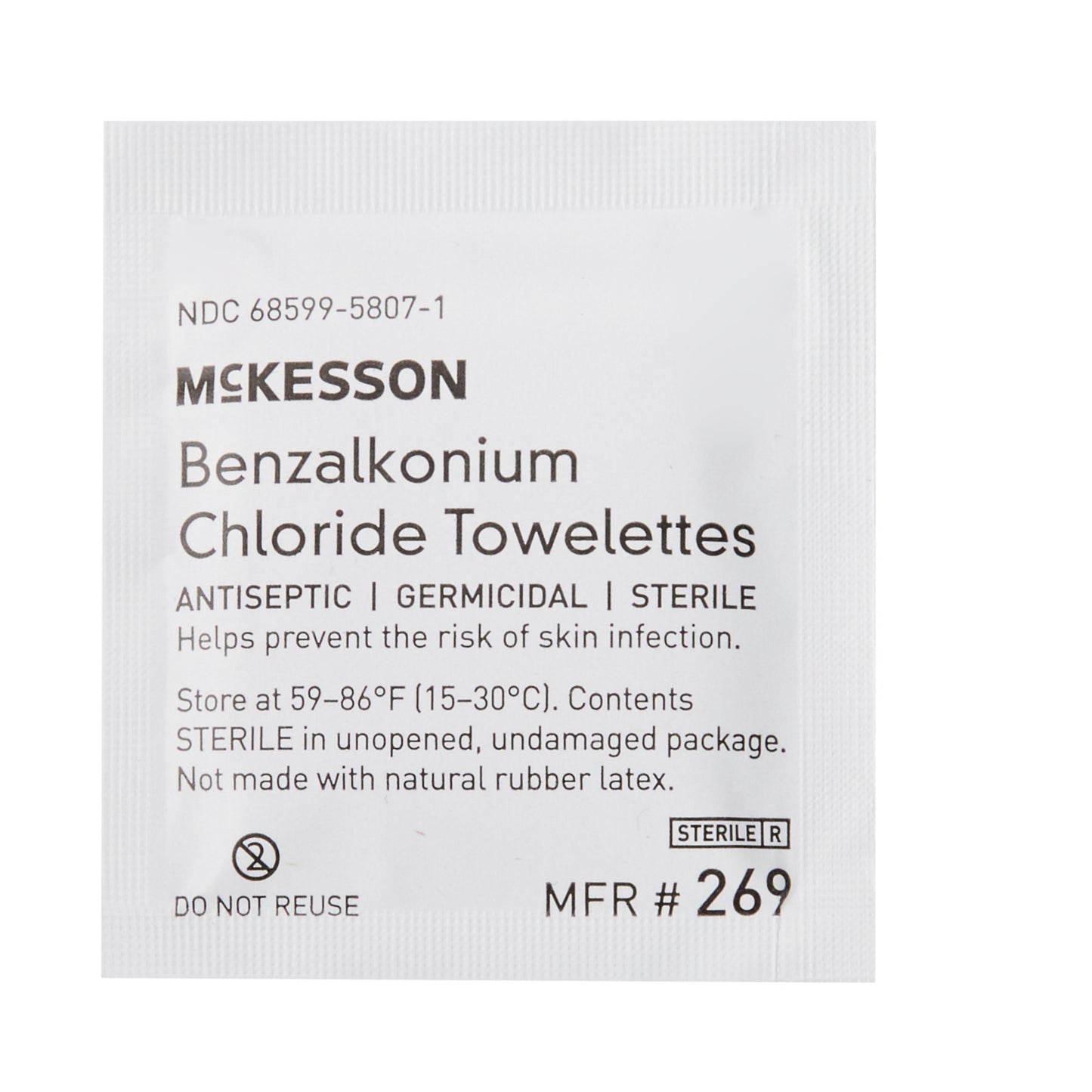 McKesson Benzalkonium Chloride Antiseptic Skin Wipes