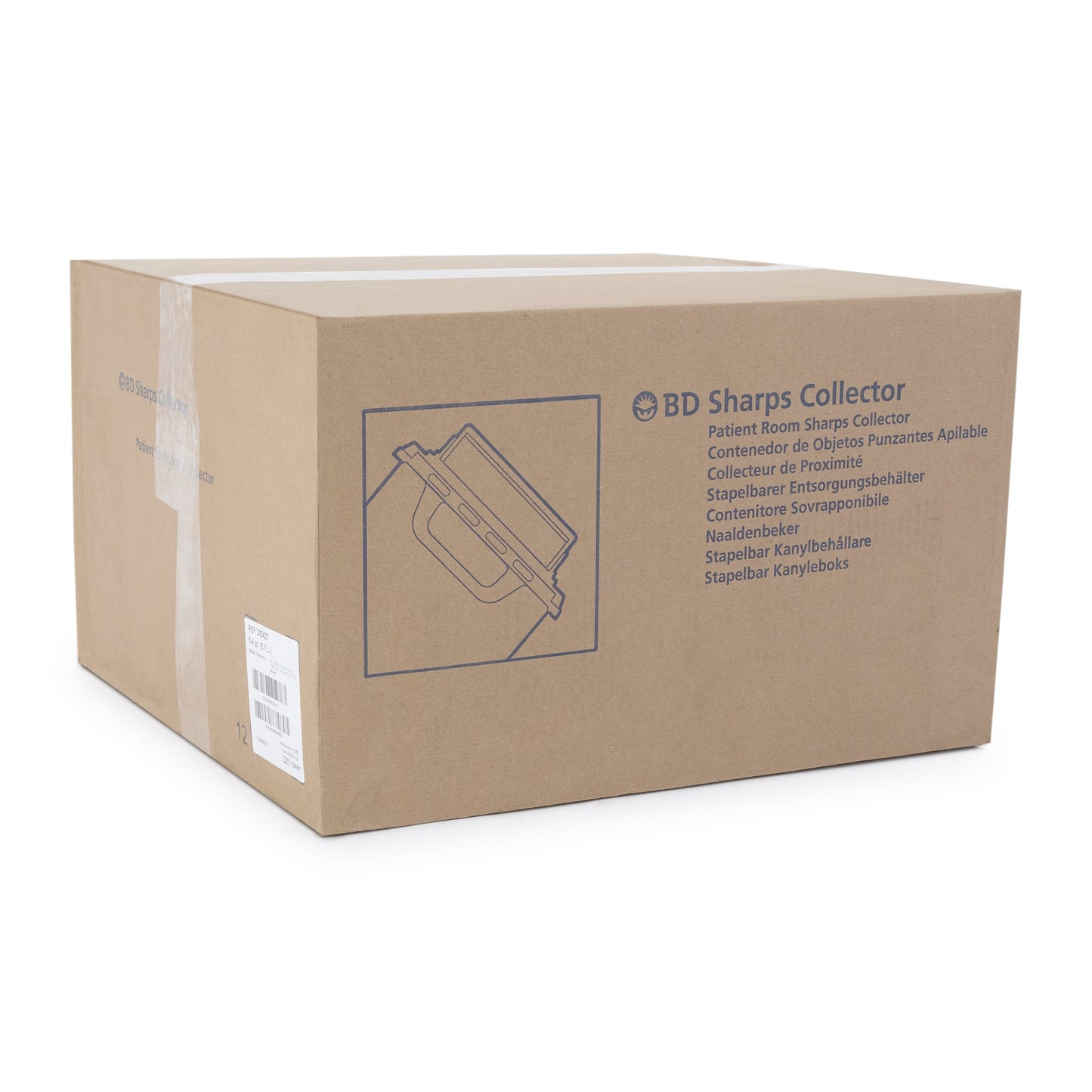 BD Multi-purpose Sharps Container, 12 x 12 x 4-4/5 Inch