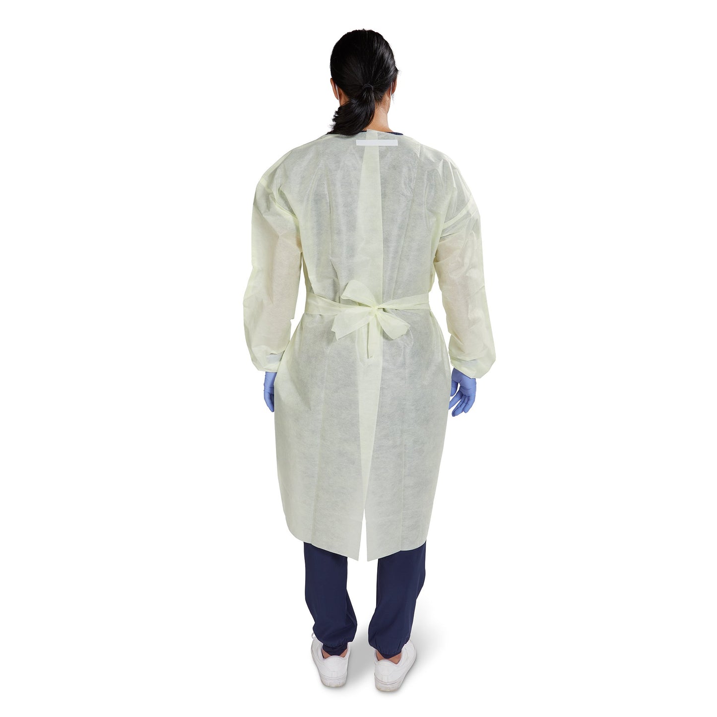 McKesson AAMI Level 2 Isolation Gown, Tape Tab Neck Style, Extra Large, Yellow