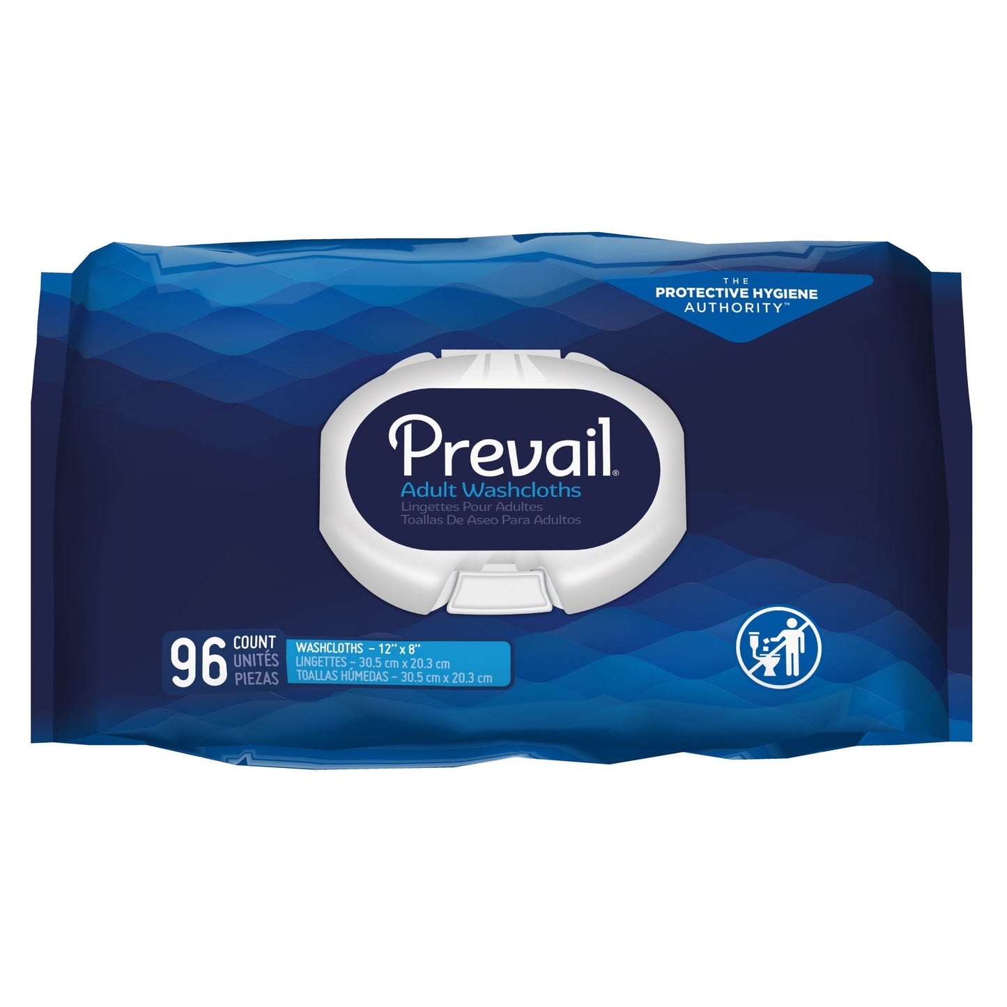 Prevail Adult Washcloths, Soft Pack, Aloe, Vitamin E, 8 x 12 Inch