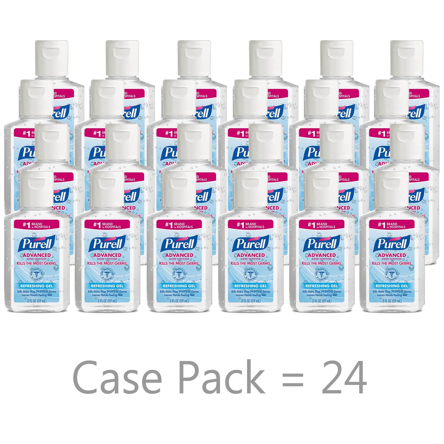 Purell Advanced Hand Sanitizer 70% Ethyl Alcohol Gel, Bottle, 2 ounces