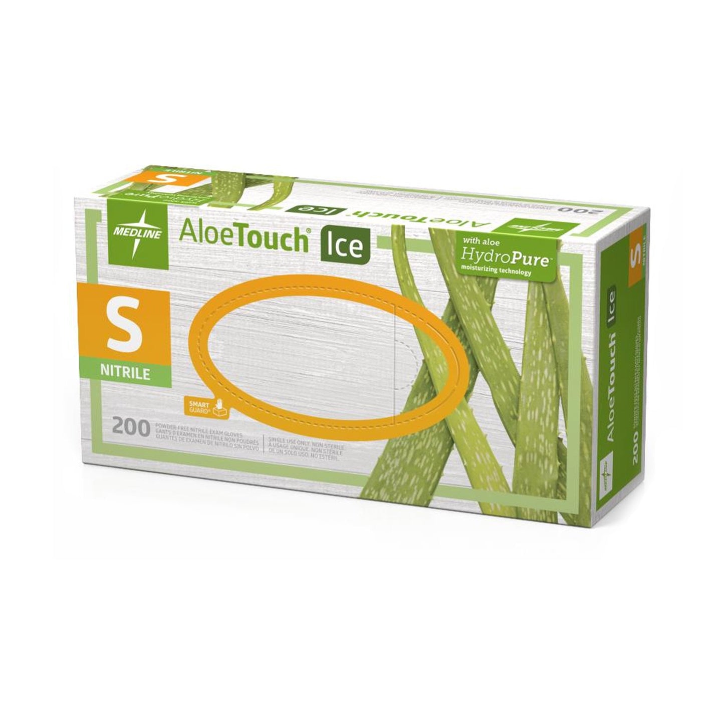 Aloetouch® Ice™ Nitrile Exam Glove, Small, Green