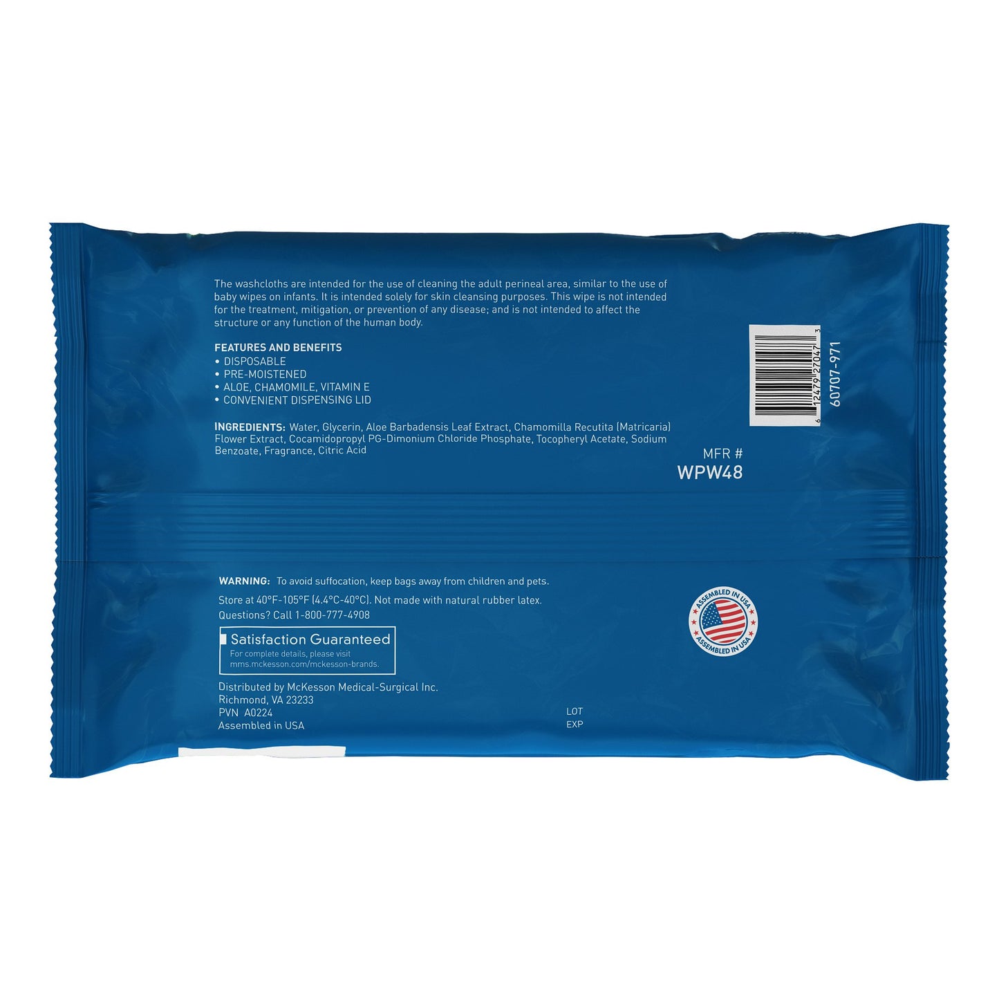 McKesson® Fresh Scent Washcloths, 48 ct.