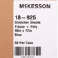 McKesson Blue Flat Stretcher Sheet, 40 x 72 Inch
