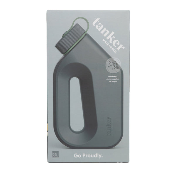 Tanker Portable Male Urinal, Cement Grey