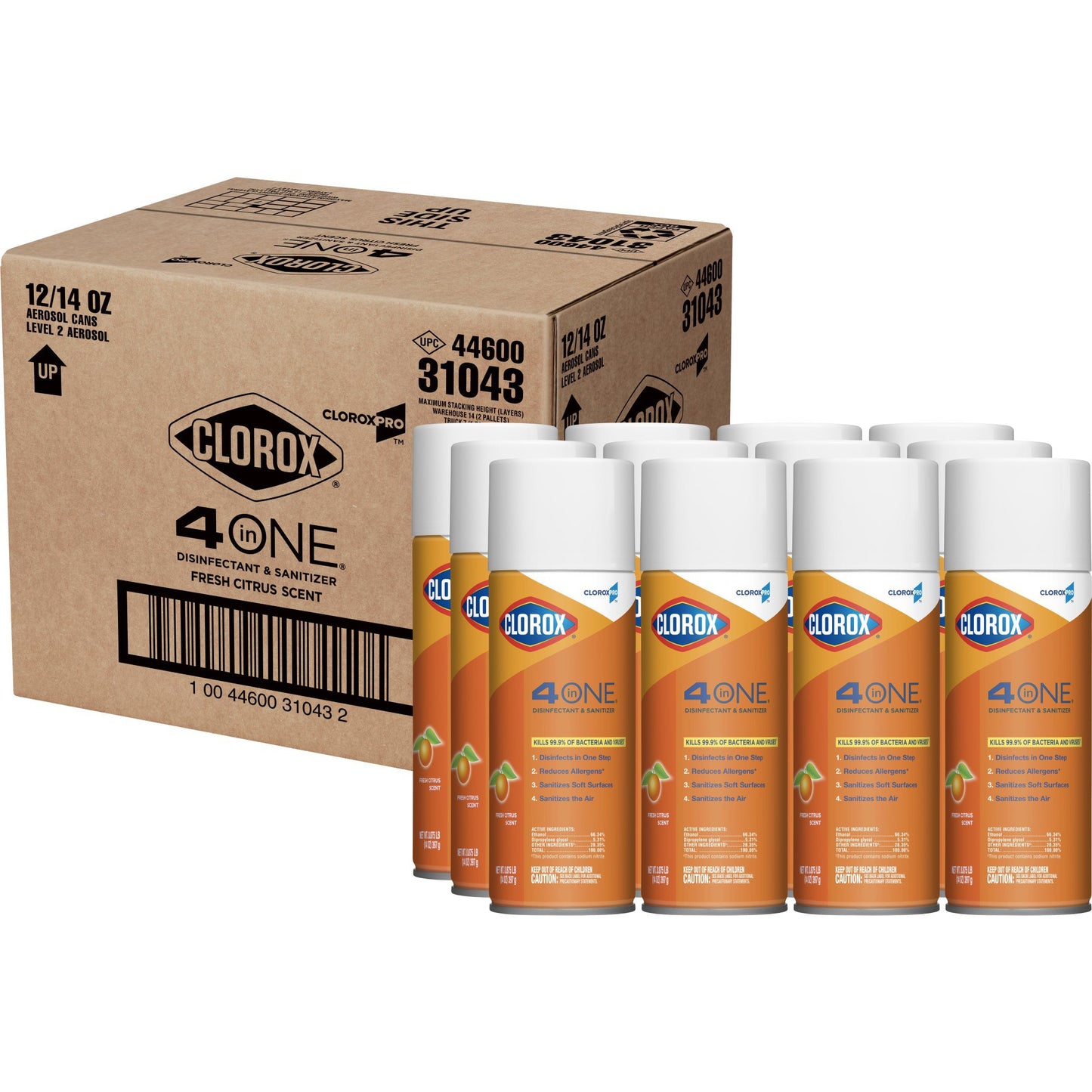 Clorox Pro™ Clorox® 4 in One Surface Disinfectant and Sanitizer, Citrus Scent