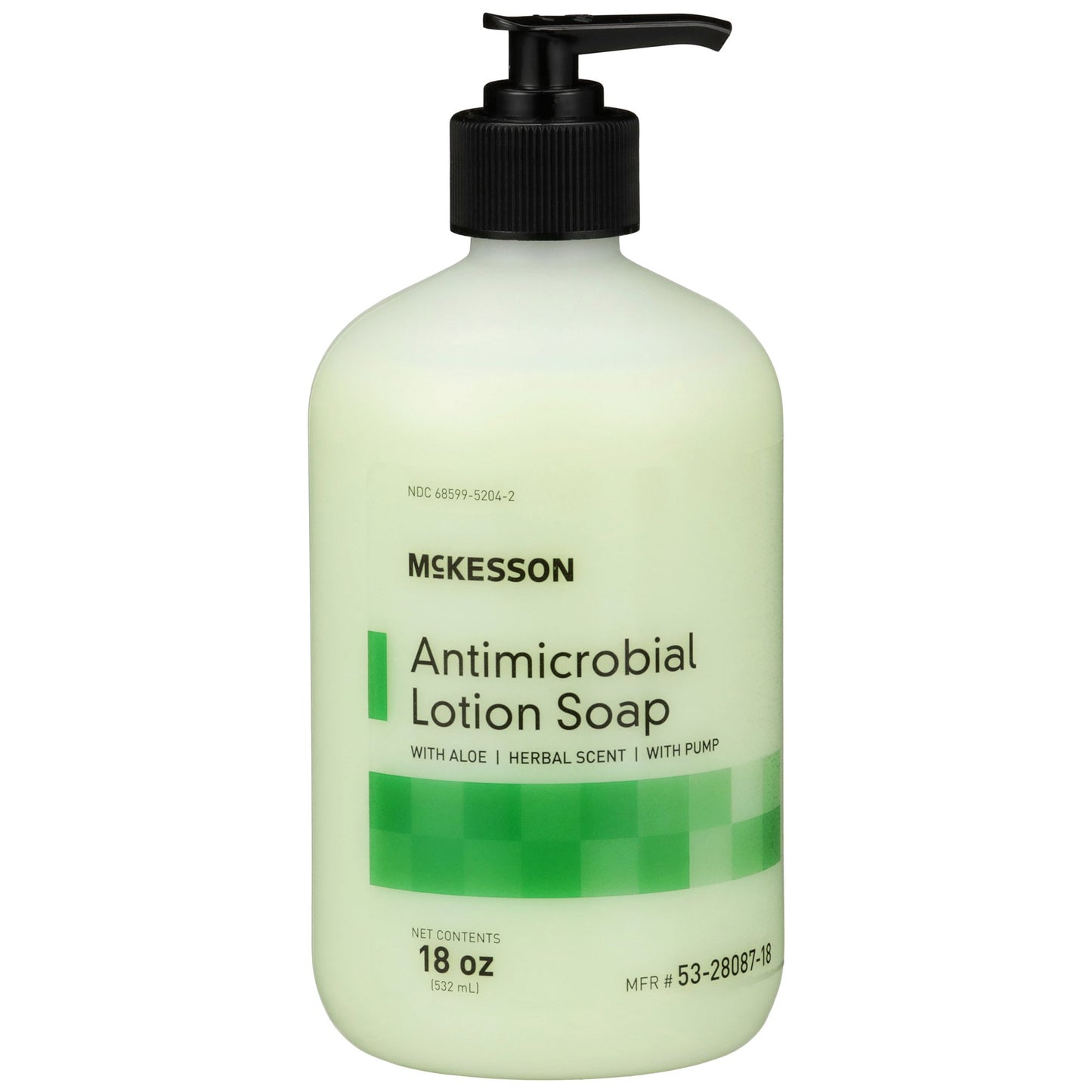 McKesson Antimicrobial Lotion Soap, Herbal Scent, 18-ounce Pump Bottle