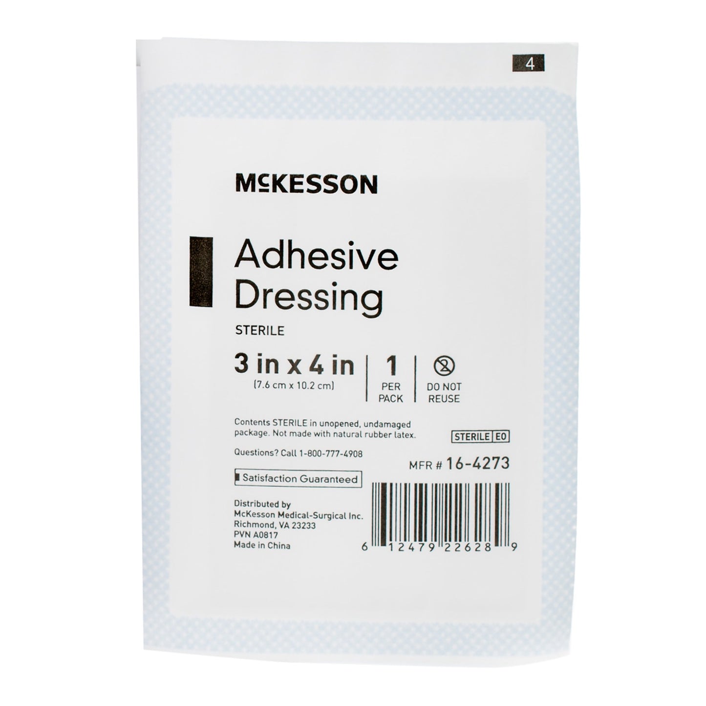 McKesson White Adhesive Dressing, 3 x 4 Inch