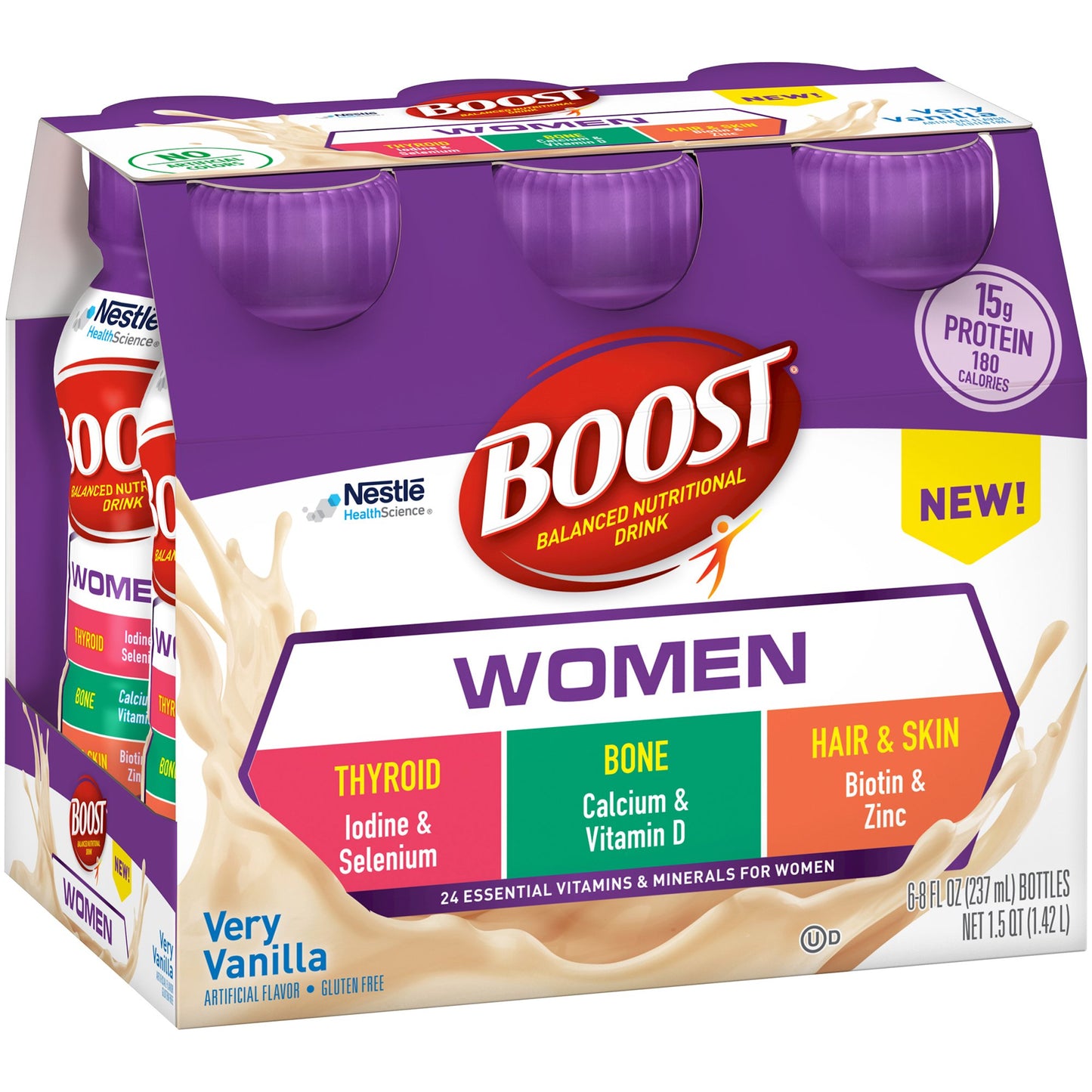 Boost® Women Vanilla Balanced Nutritional Drink, 8 oz. Bottle