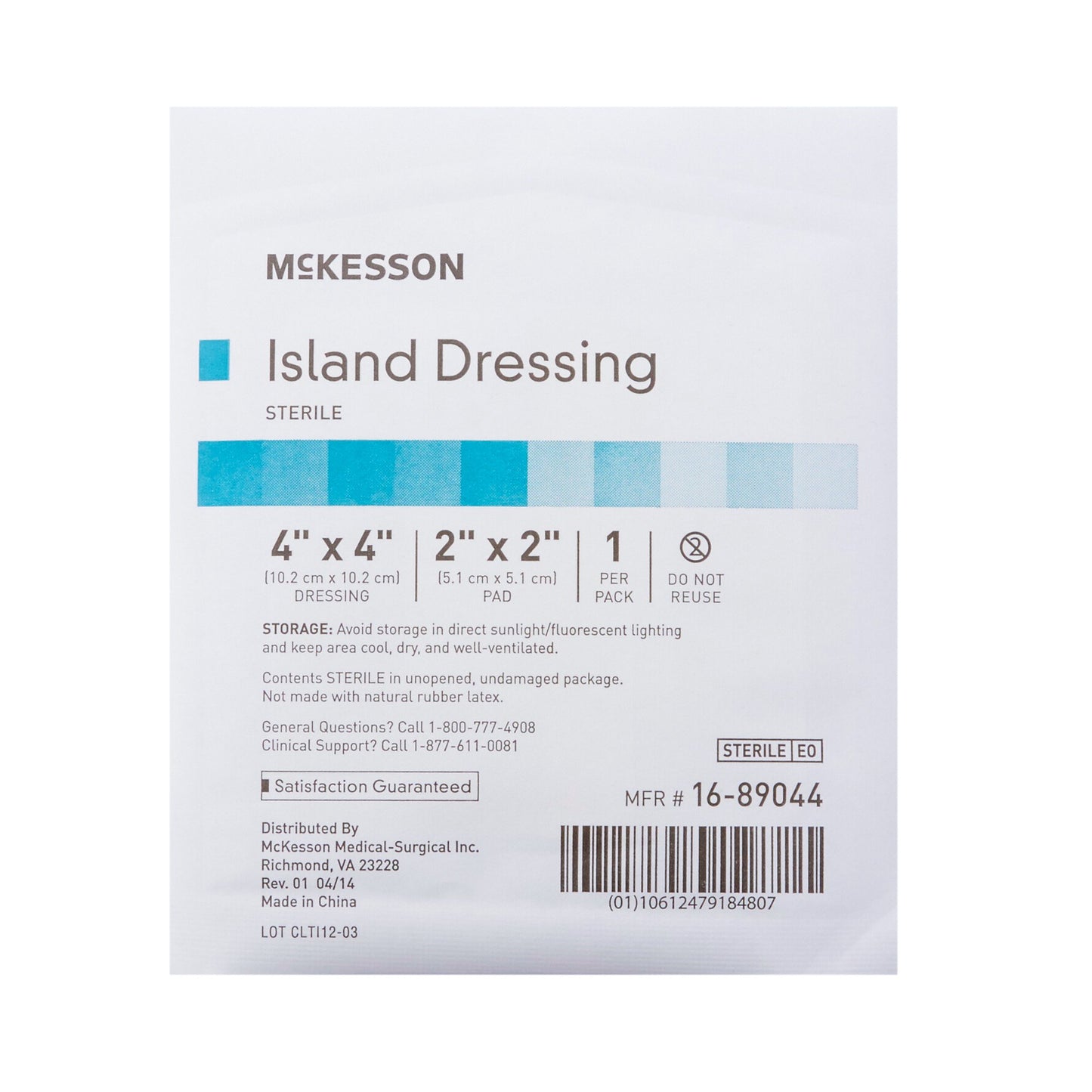 McKesson Adhesive Dressing, 4 x 4 Inch