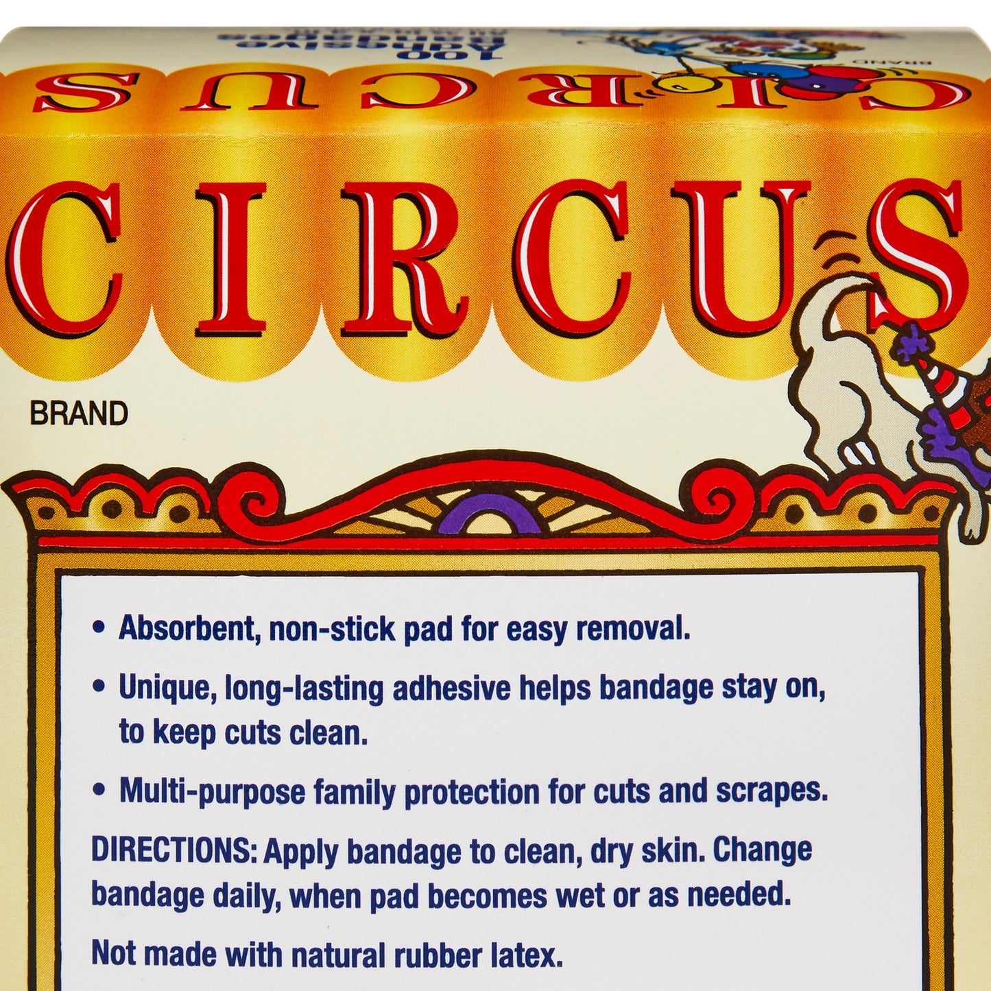American® White Cross Stat Strip® Circus Kid Design Adhesive Strip, ¾ x 3 Inch