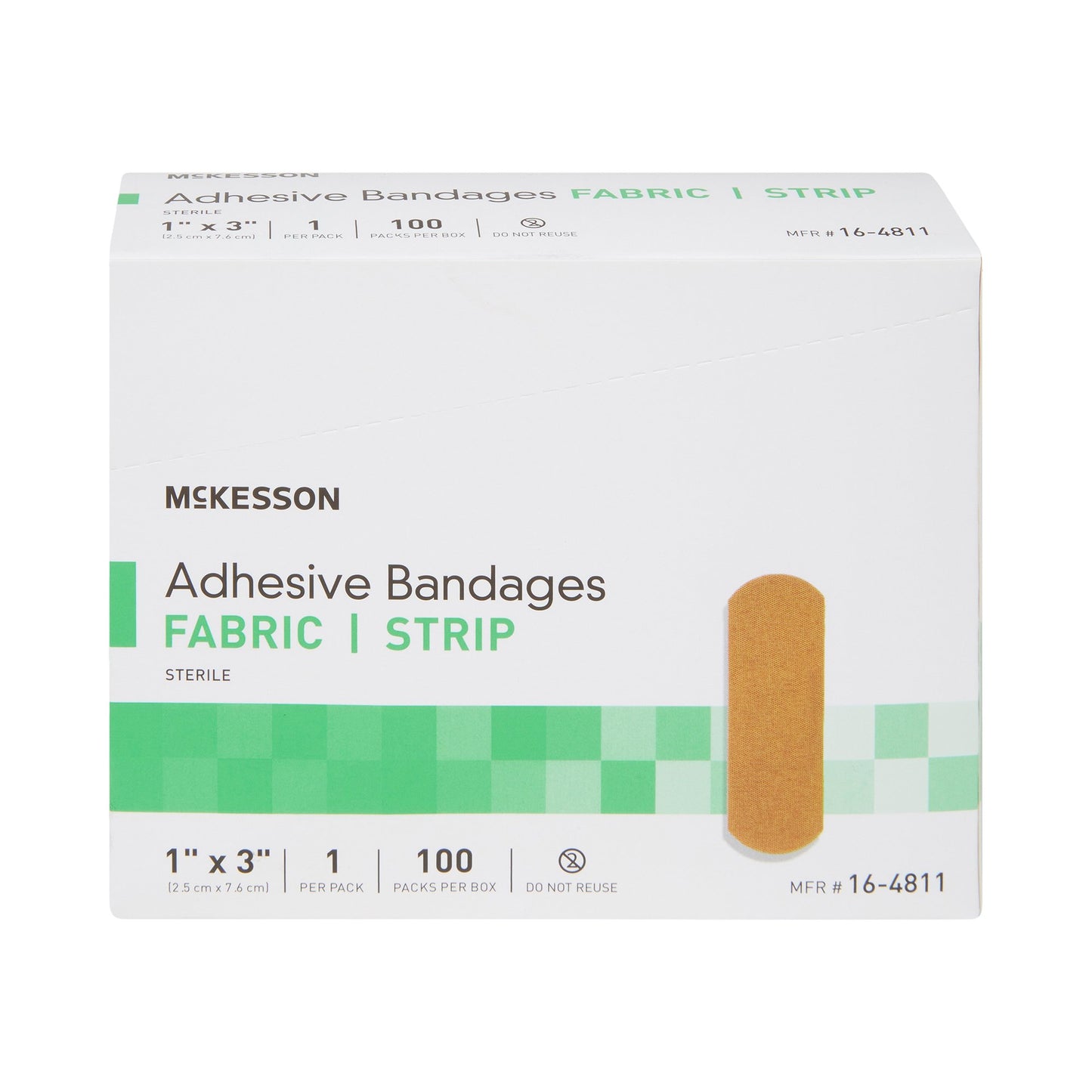 McKesson Tan Adhesive Strip, 1 x 3 Inch
