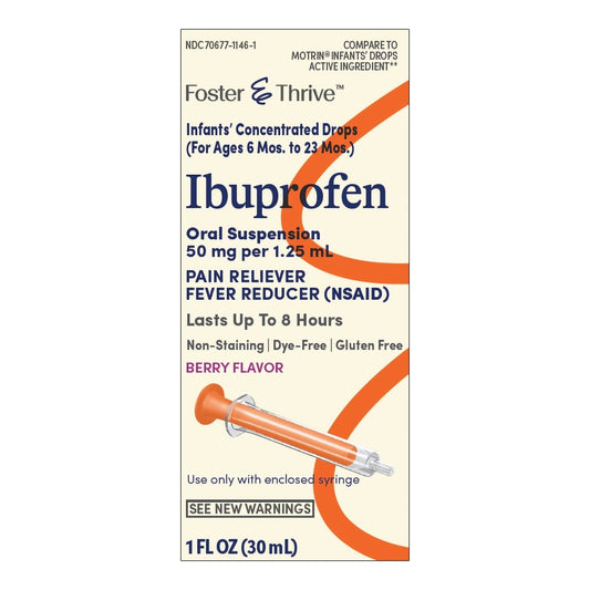 Foster & Thrive™ Ibuprofen 50 mg Per 1.25 mL Infants' Concentrated Drops Berry