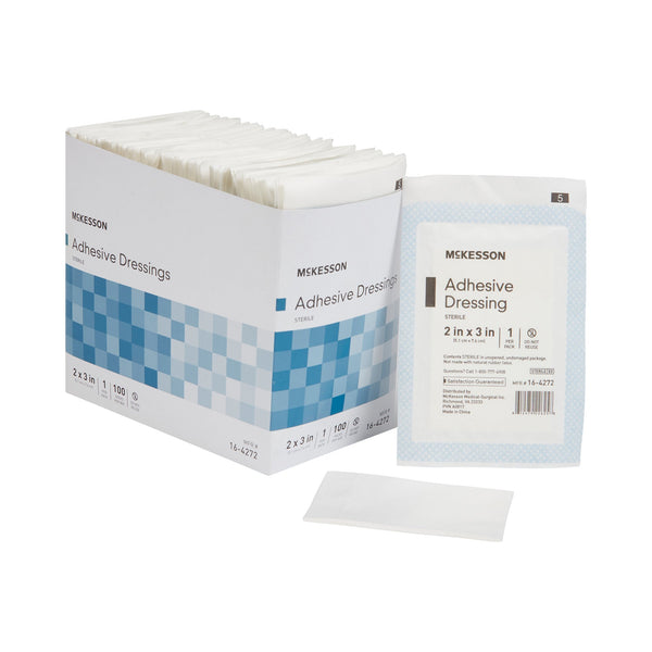 McKesson White Adhesive Dressing, 2 x 3 Inch