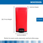 McKesson Red Square Step-On Trash Can, 8 gallon