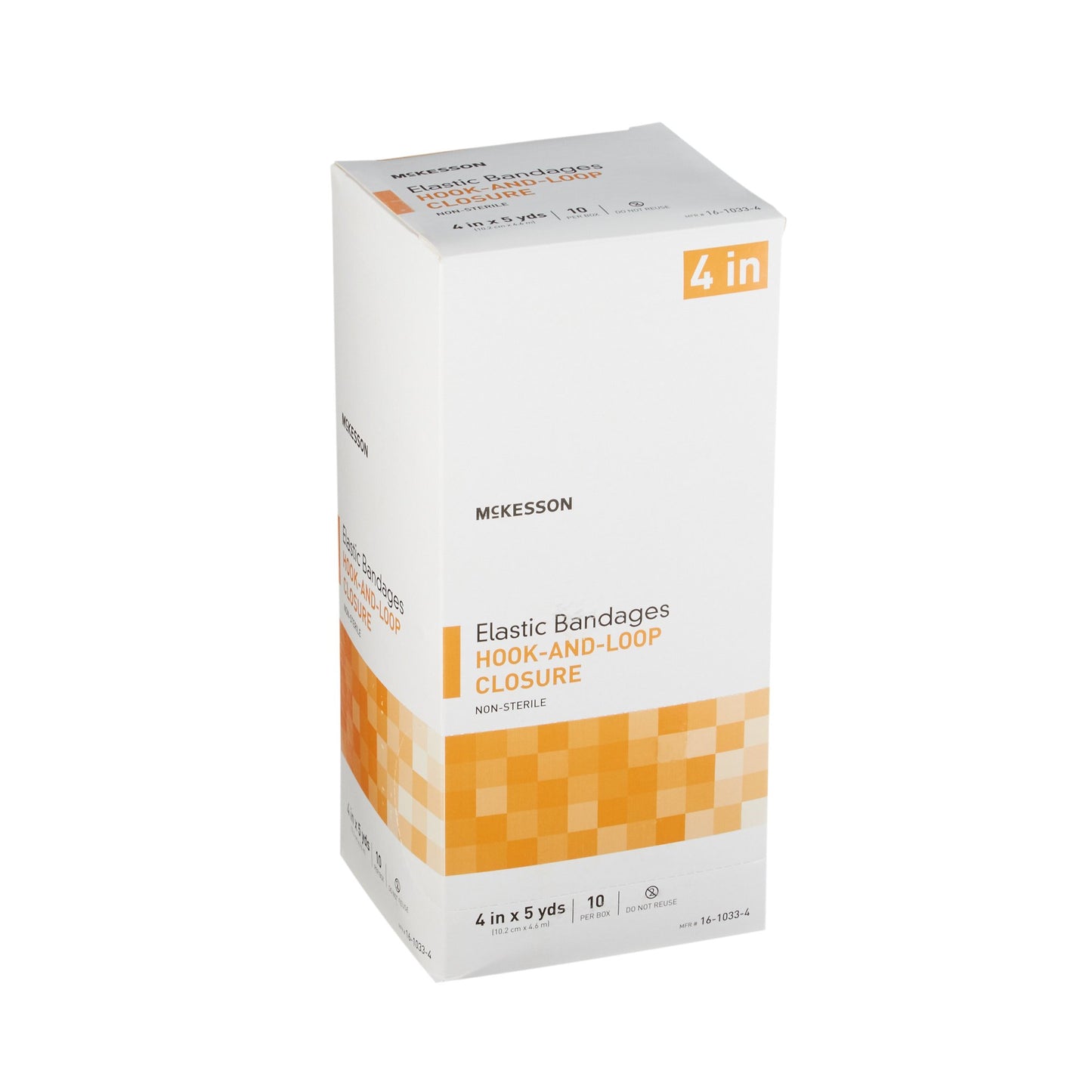 McKesson Hook and Loop Closure Elastic Bandage, 4 Inch x 5 Yard