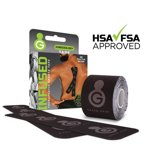 Green Drop Sports Tape, Infused Kinesiology Tape for Recovery