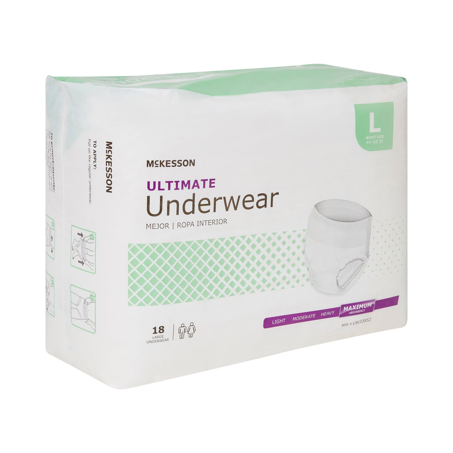 McKesson Ultimate Heavy Absorbency Incontinence Underwear, Large