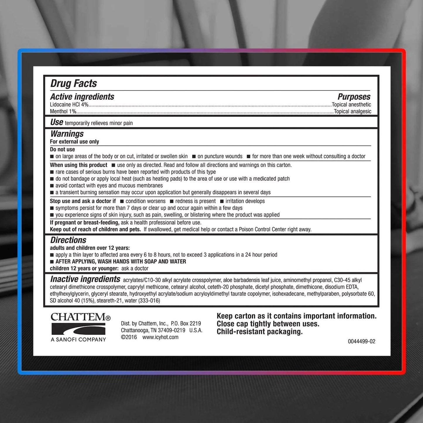 Icy Hot Lidocaine Pain Relief Cream