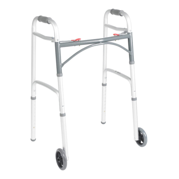 McKesson Junior Aluminum Folding Walker, 25 – 32¼ Inch Height