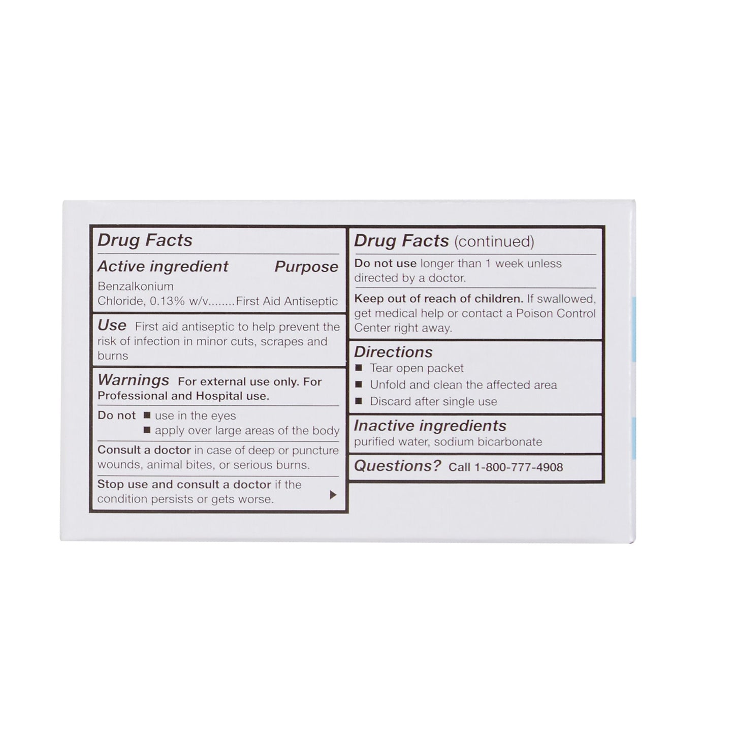 McKesson Benzalkonium Chloride Antiseptic Skin Wipes