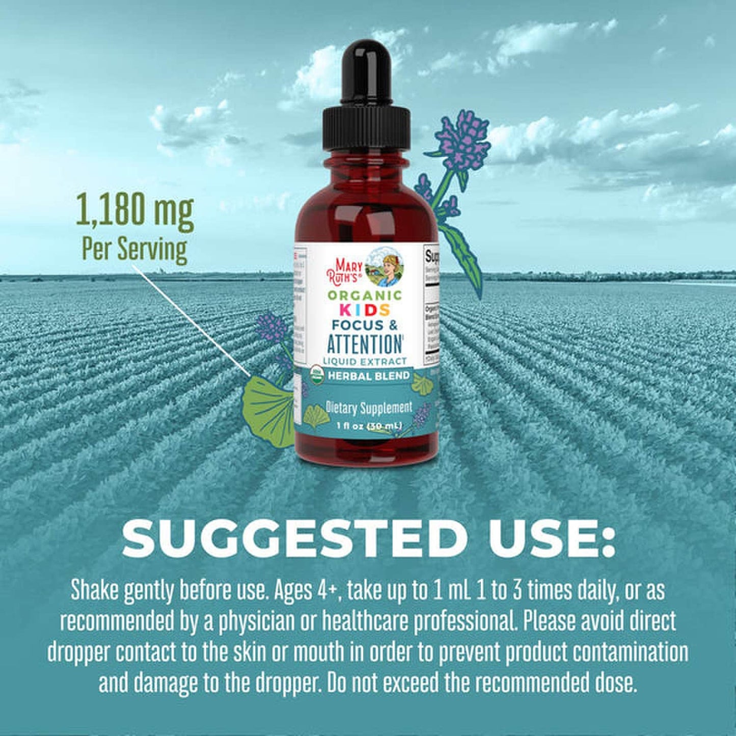 Drp Organic Kid Focus/Attention Herbal 1Oz (6/Cs