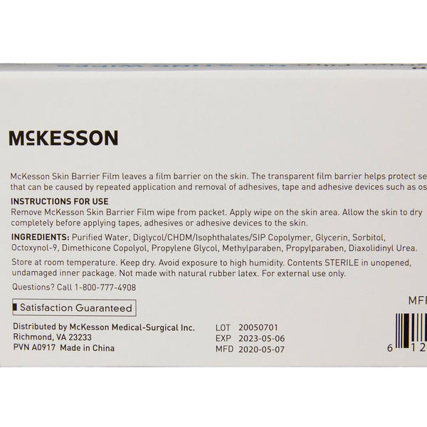 McKesson Skin Barrier Wipe