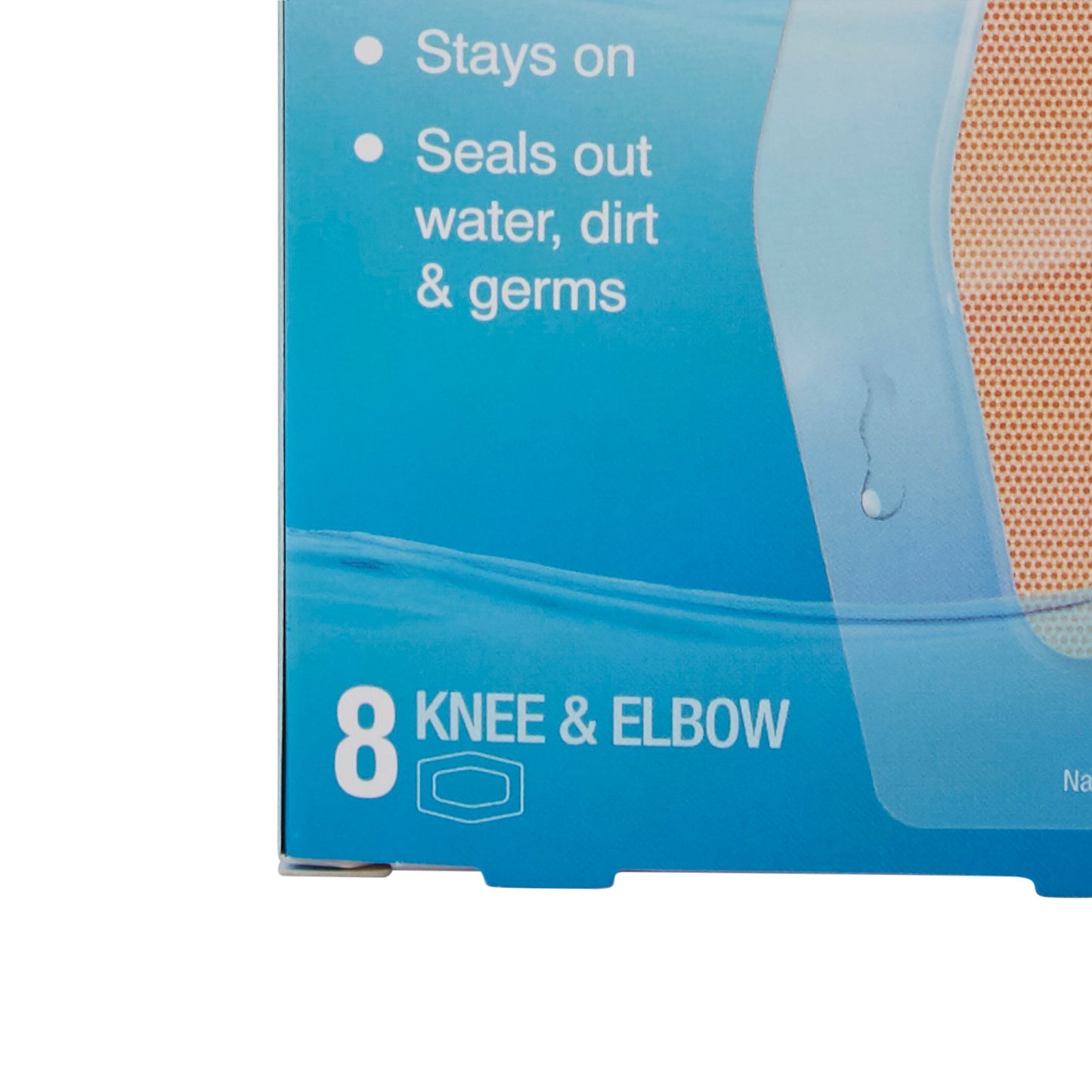 Nexcare™ Waterproof Knee / Elbow Sheer Adhesive Strip, 2-3/8 x 3½ Inch