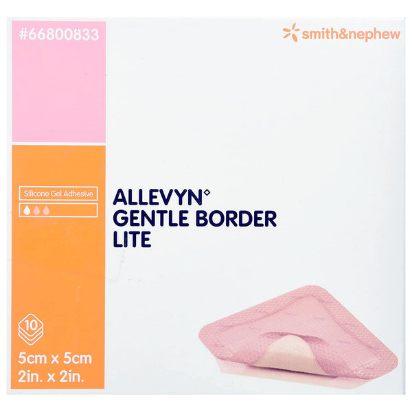 Allevyn™ Gentle Border Lite, 5 x 5 Centimeter