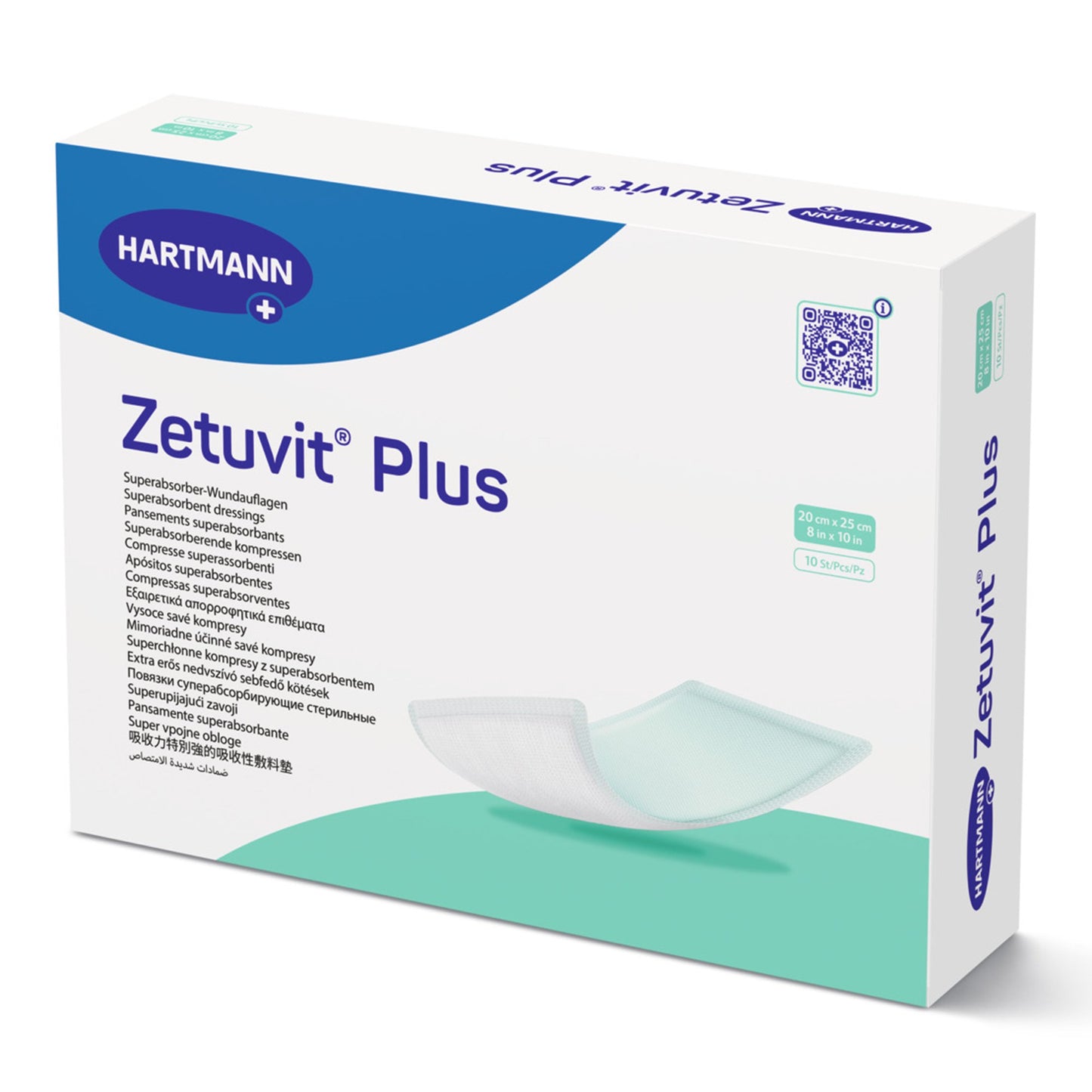 Zetuvit® Plus Sterile Superabsorbent Dressing, 8 x 10 Inch