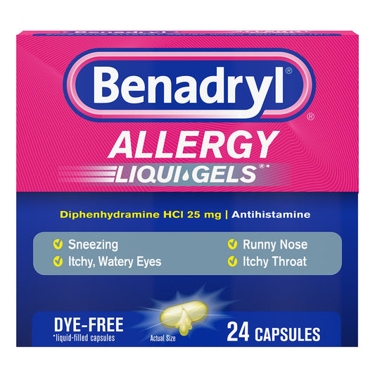Benadryl® Allergy Liqui-Gels Dye Free