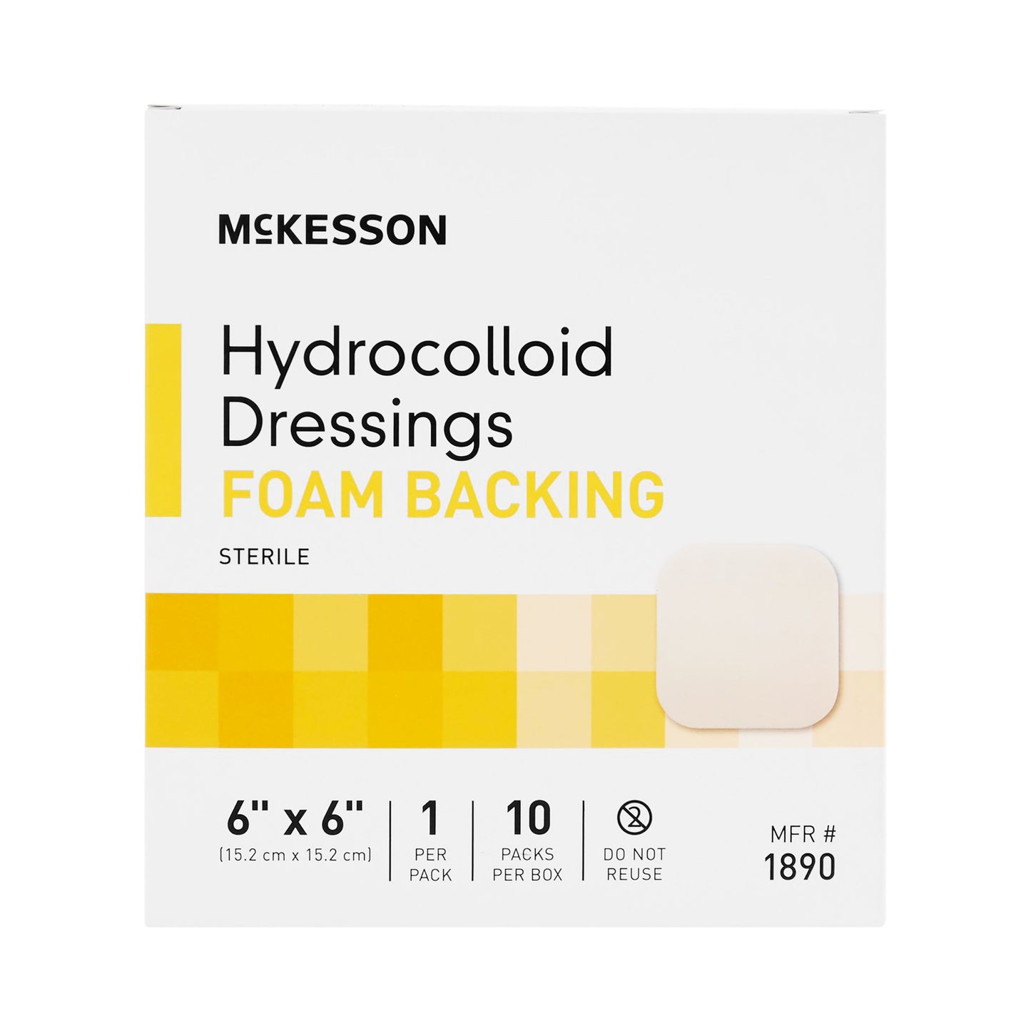 McKesson Hydrocolloid Dressing, 6 x 6 Inch