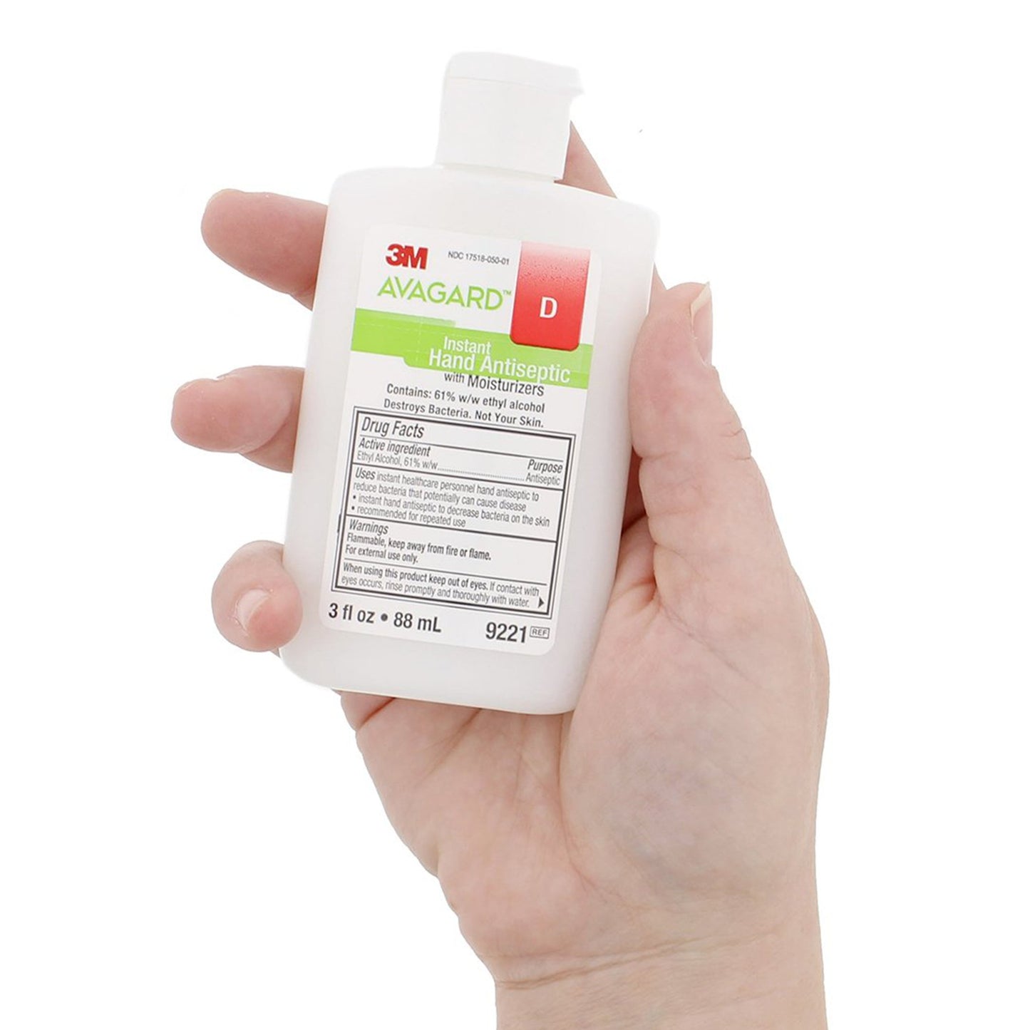 3M Avagard D Hand Antiseptic with Moisturizers, 3 fl oz Bottle