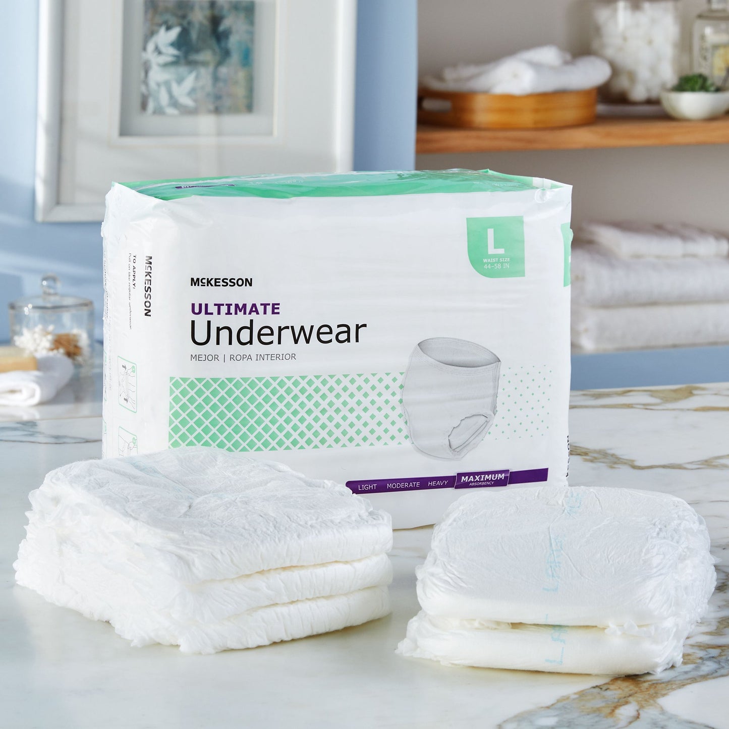 McKesson Ultimate Heavy Absorbency Incontinence Underwear, Large