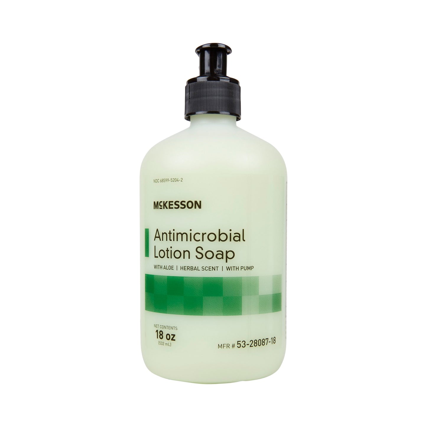 McKesson Antimicrobial Lotion Soap, Herbal Scent, 18-ounce Pump Bottle