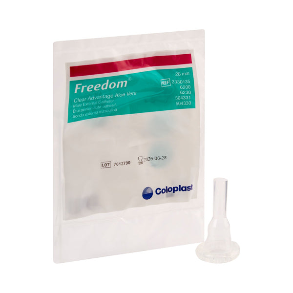 Freedom® Clear Advantage Male External Catheter, Self-Adhesive, Medium, 28mm