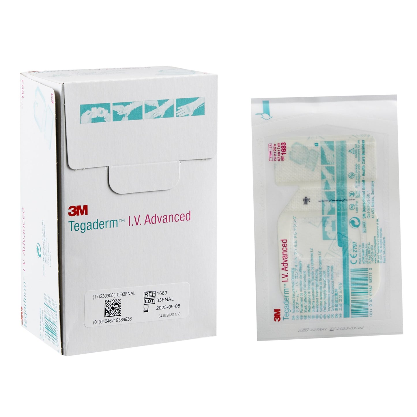 3M™ Tegaderm™ IV Advanced Securement Dressing, 2¾ x 2½ Inch