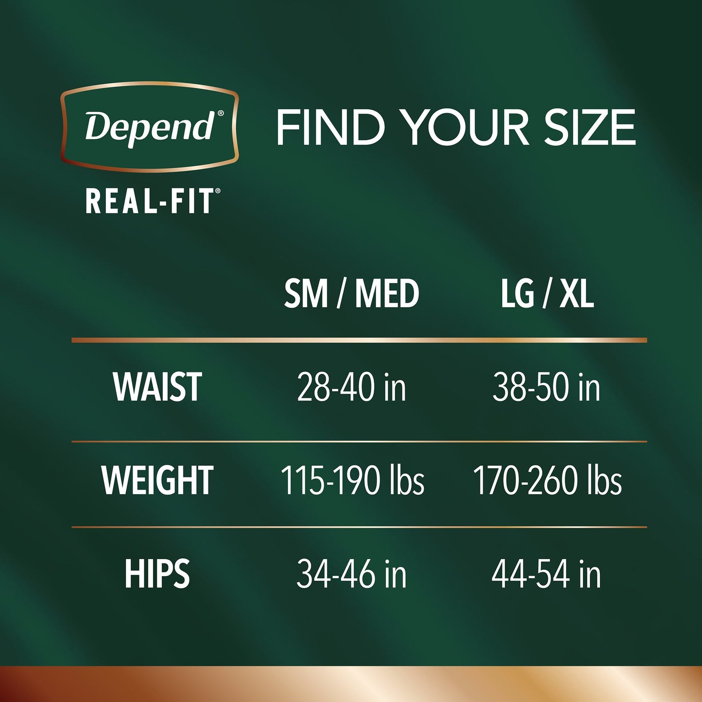 Depend® Real Fit® Underwear for Men, Large/X-Large