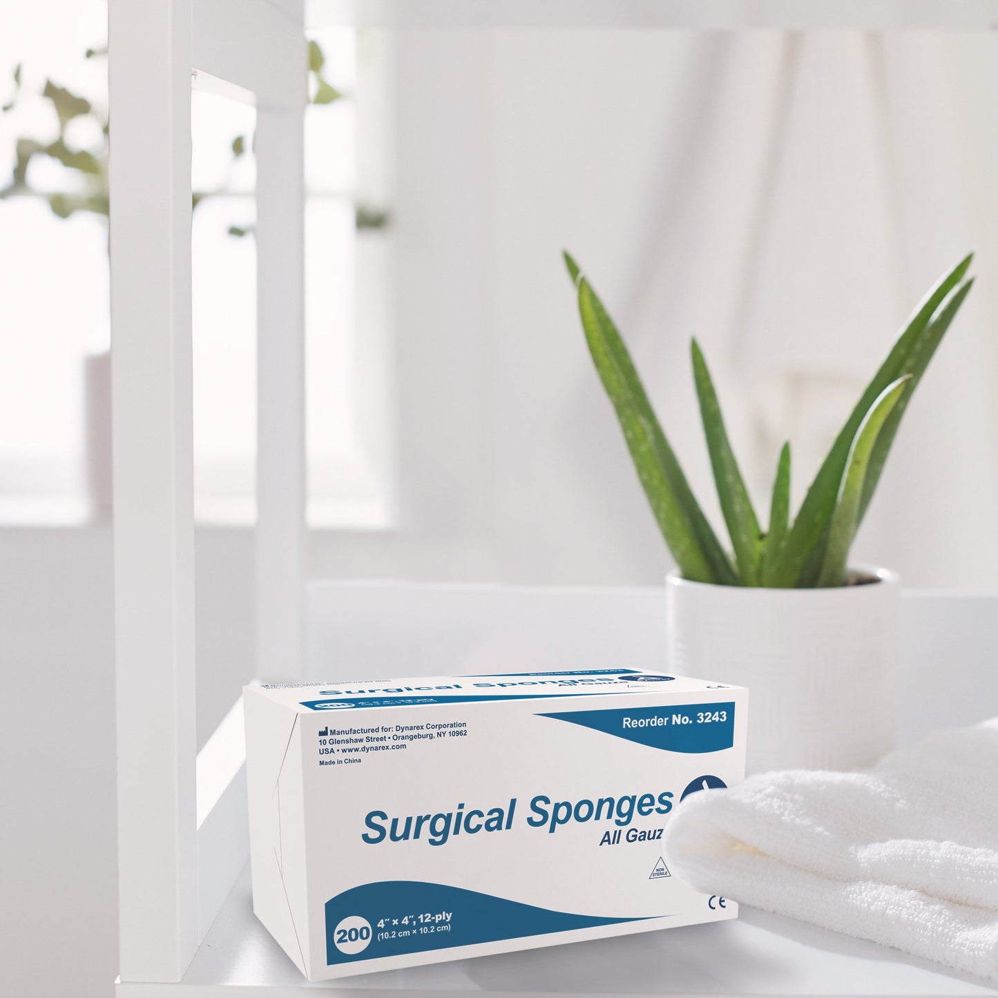dynarex® Gauze Sponge, 4 x 4 Inch, 12-Ply