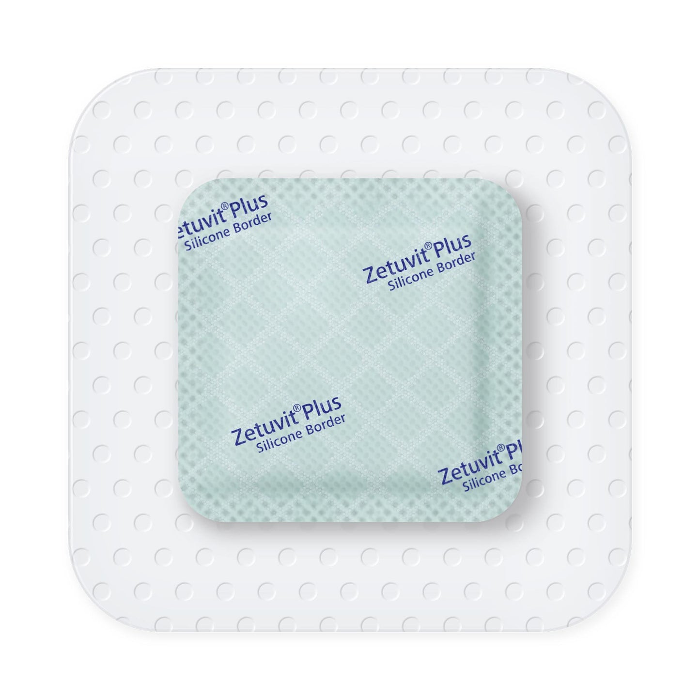 Zetuvit® Plus Silicone Border Super Absorbent Dressing, 3 x 3 Inch