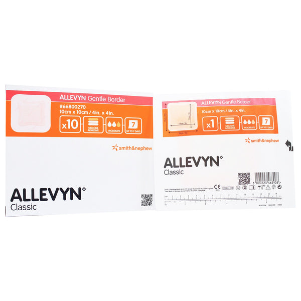 Allevyn Gentle Border Foam Dressing, 10 x 10 Centimeter